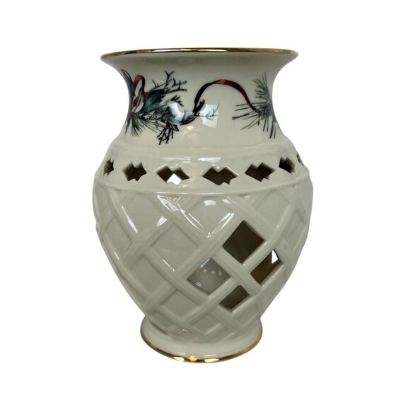 Lenox Catherine McClug Porcelain Winter Greetings Christmas Fragrance Warmer - Picture 3 of 9